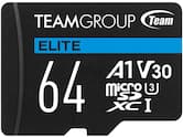 Team Group - 64GB Elite microSDXC U3 V30 A1 4K UHD Card with Adapter, 100MB/s (TEAUSDX64GIV30A103)