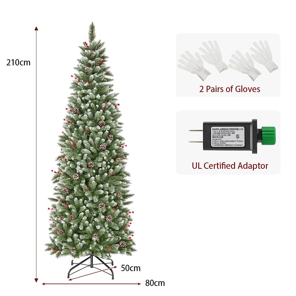 210cm  
2 Pairs of Gloves  
UL Certified Adaptor  
50cm  
80cm