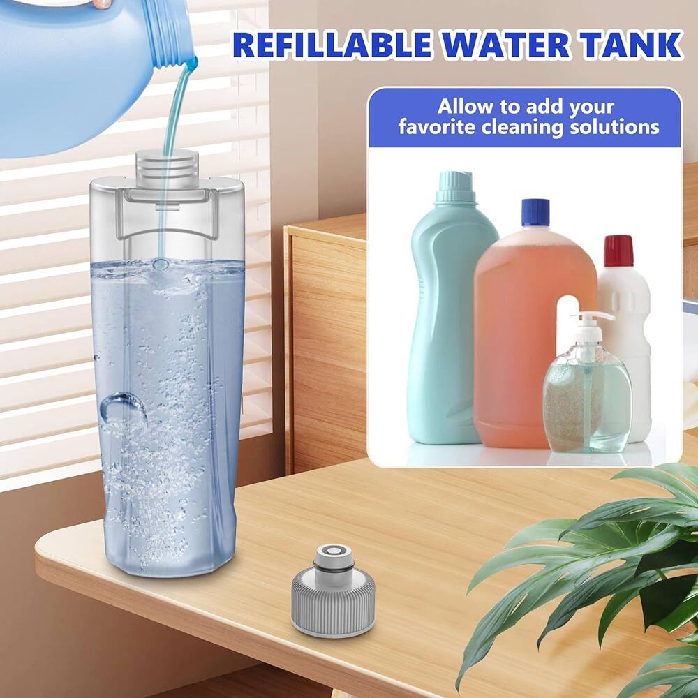 REFILLABLE WATER TANK

Allow to add your favorite cleaning solutions