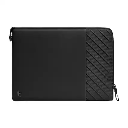 Front. tomtoc - Voyage-A10 Slim Laptop Sleeve for 2025 13-inch MacBook Air M4 A3240/M3/M2/M1, 13 Inch MacBook Pro, Minimalist Design - Black.