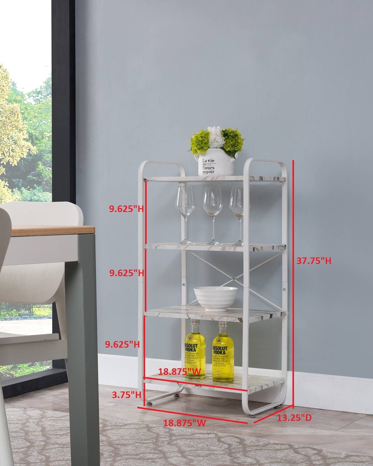 Lavie fleurs espoir

9.625"H  
9.625"H  
9.625"H  
3.75"H  
37.75"H  
18.875"W  
13.25"D