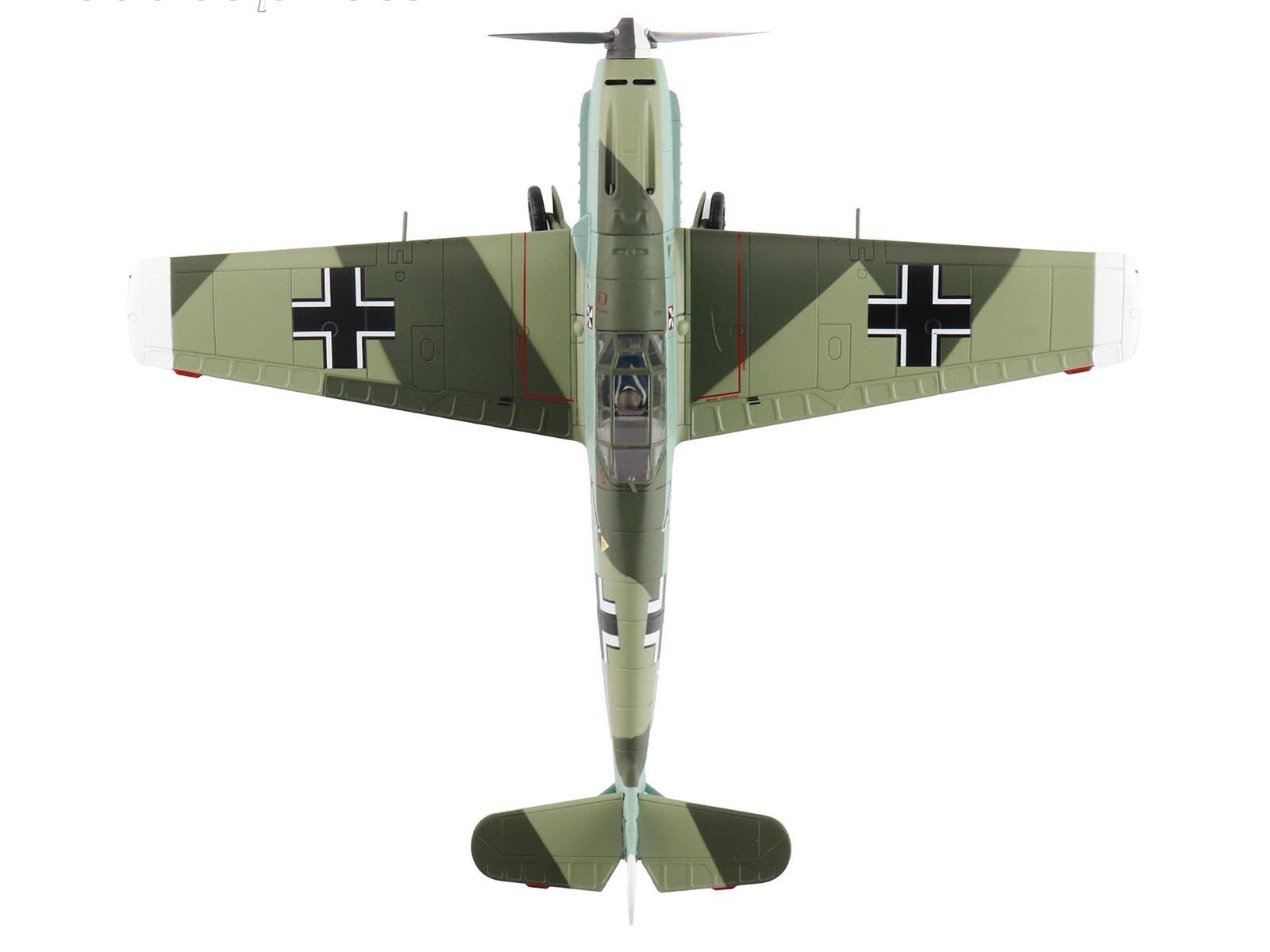 Alt View 3. Hobby Master - Messerschmitt BF 109E-4 Fighter Aircraft "Franz von Werra" (1940) German Luftwaffe 1/48 Diecast Model by Hobby Master.