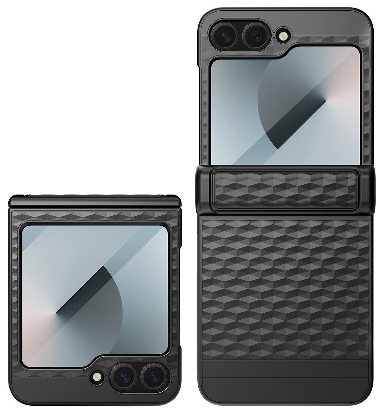 Alt View 9. Nakedcellphone - Sigma Rizz Case for Samsung Galaxy Z Flip 6 / Z Flip 7 FE - Screen Protection and Hinge Cover - Green.