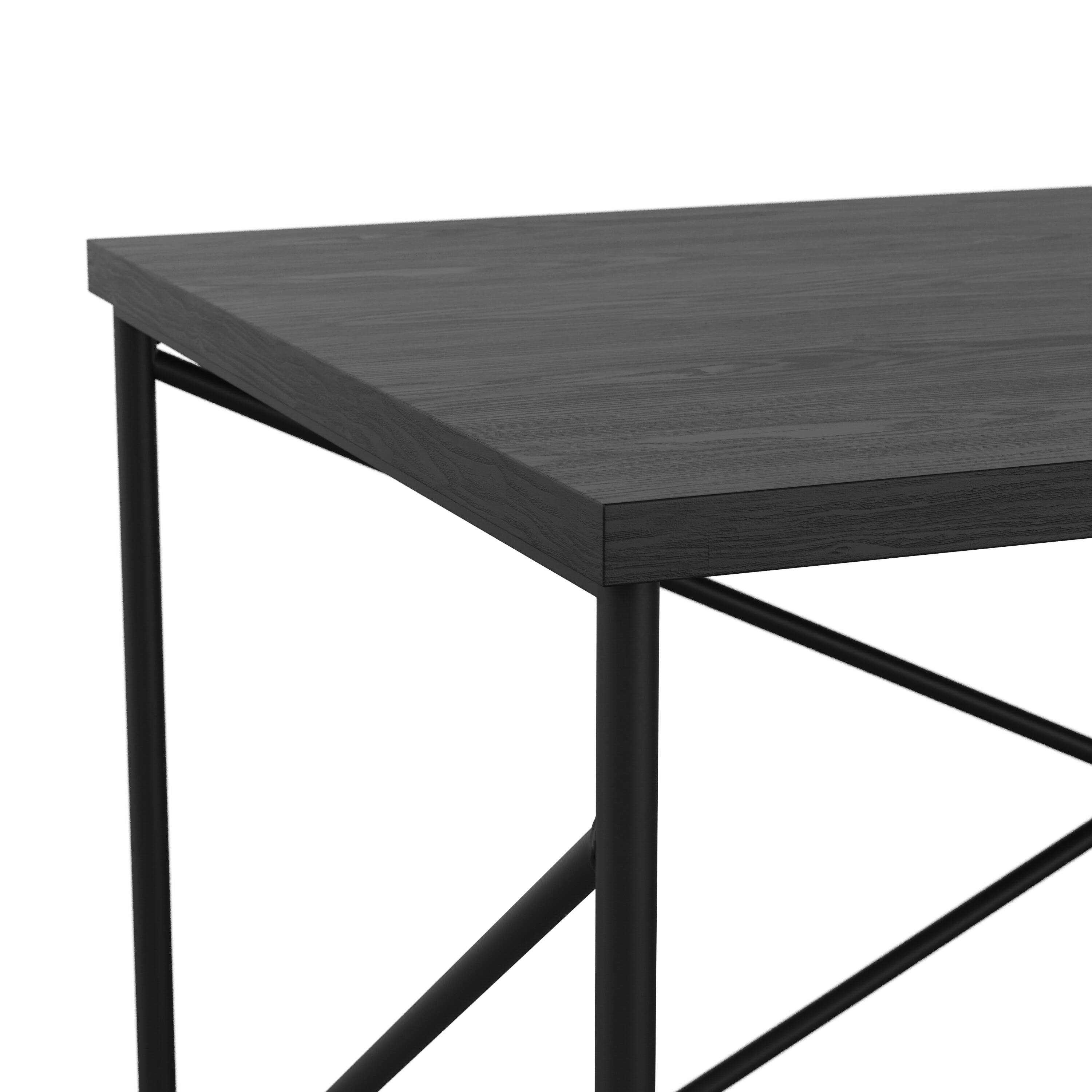Alt View 21. Martha Stewart - Maddox Black Wood Grain Parsons Desk - Black Top/Oil Rubbed Bronze Frame.