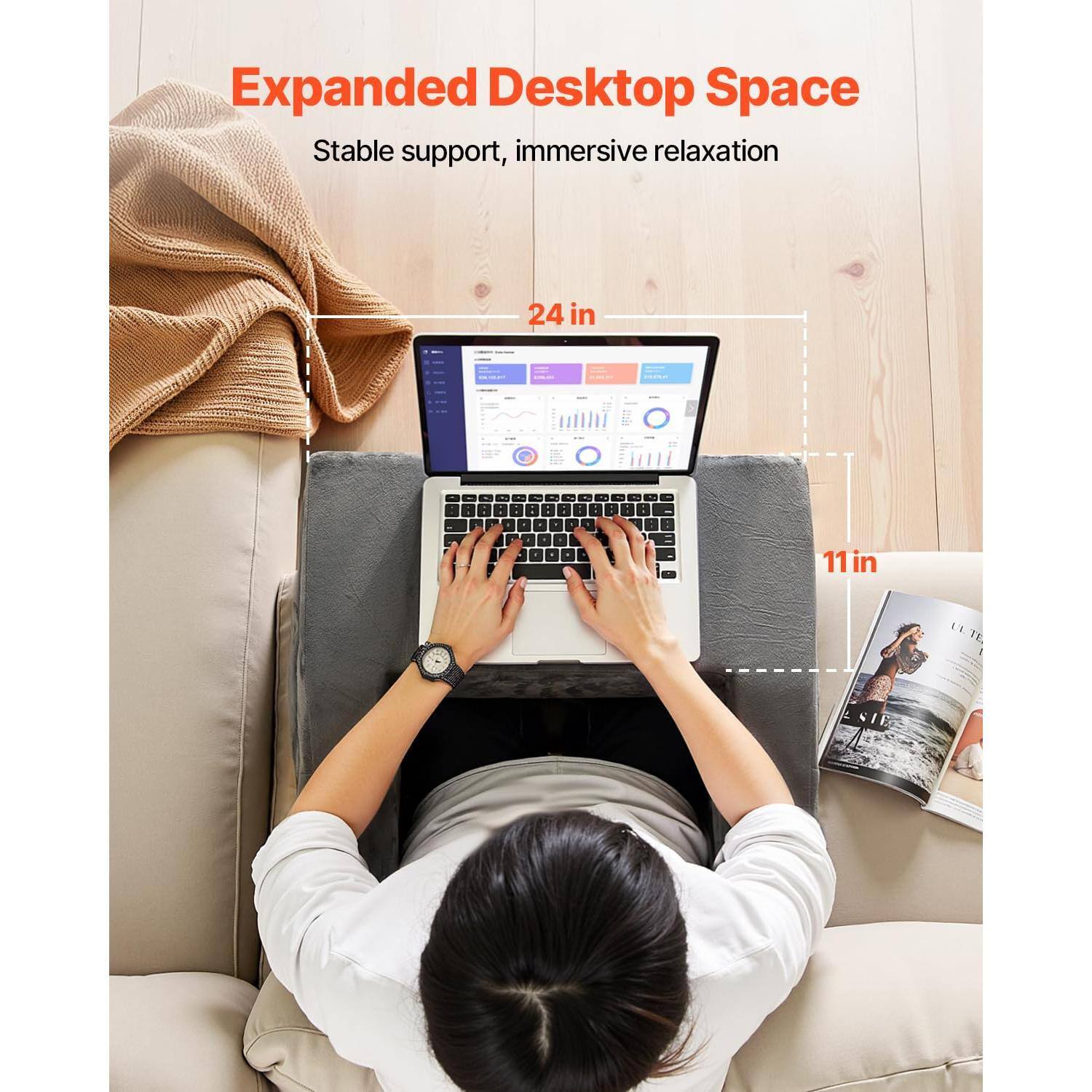 Expanded Desktop Space  
Stable support, immersive relaxation  

24 in  
11 in
