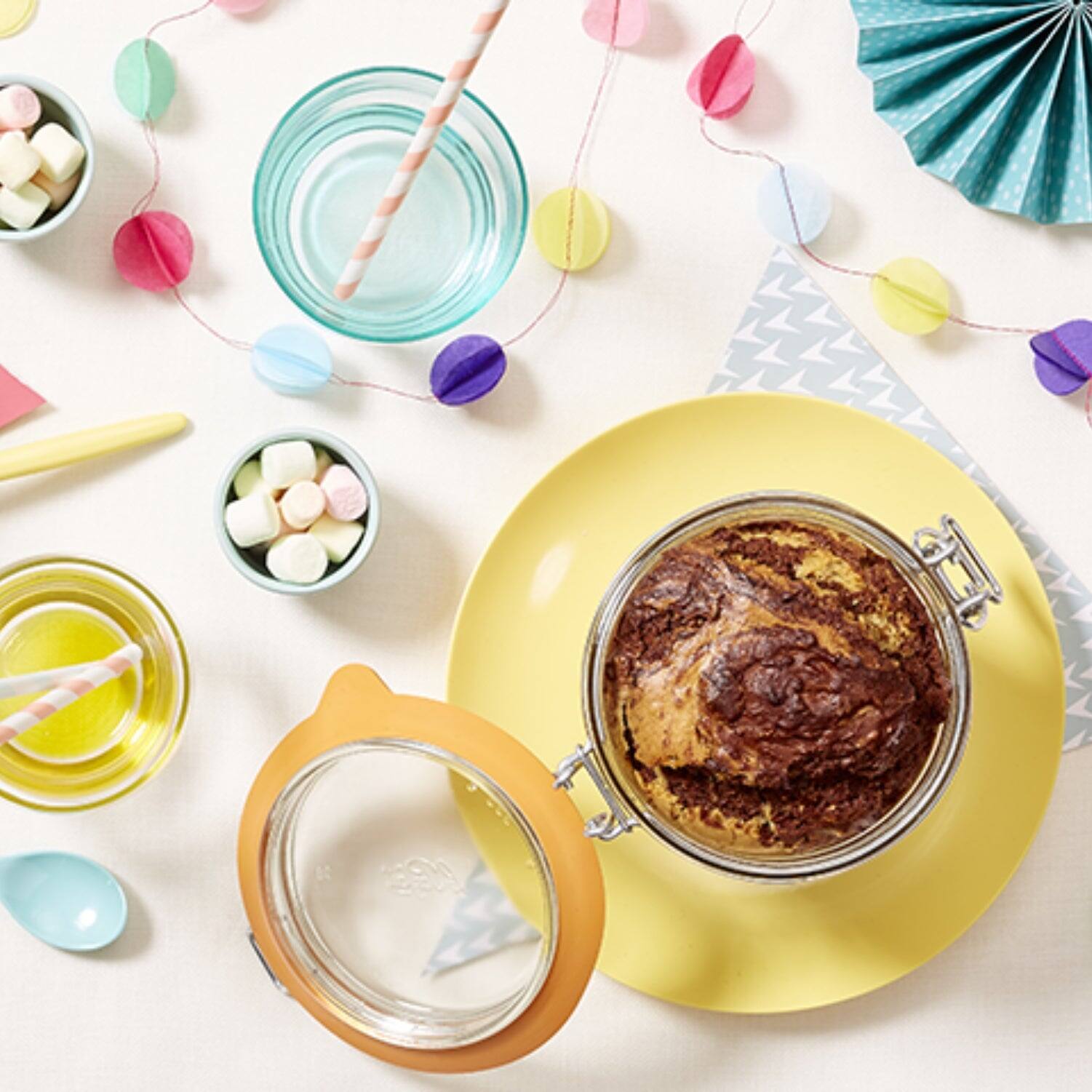 Alt View 2. Le Parfait - Super Terrine - 750ml French Glass Canning Jar w/Straight Body, Airtight Rubber Seal & Glass Lid, 24oz (Pack of 4).