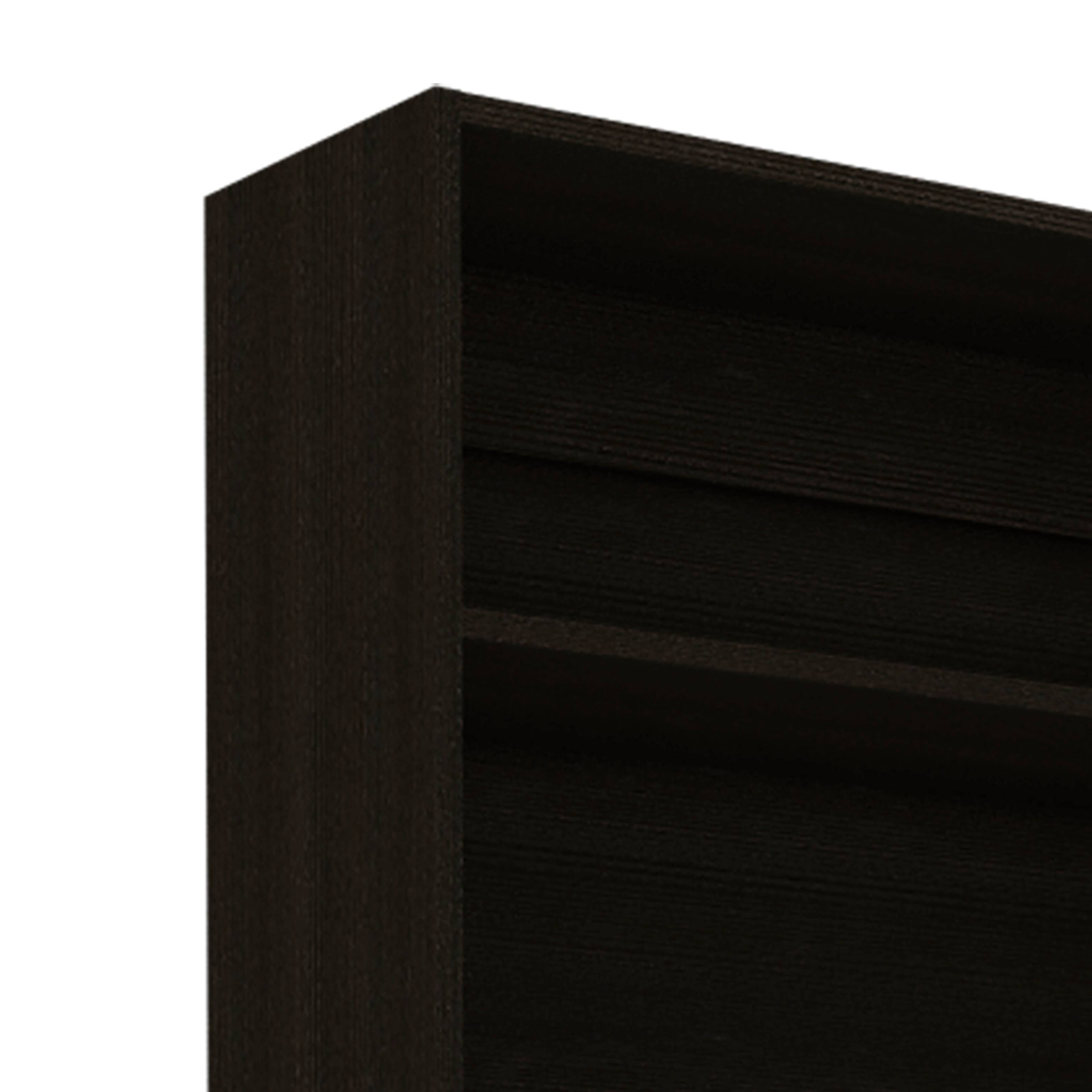 Alt View 3. TinyHomie - Sawgrass Writing Computer Desk Hutch Four Shelves - Black.