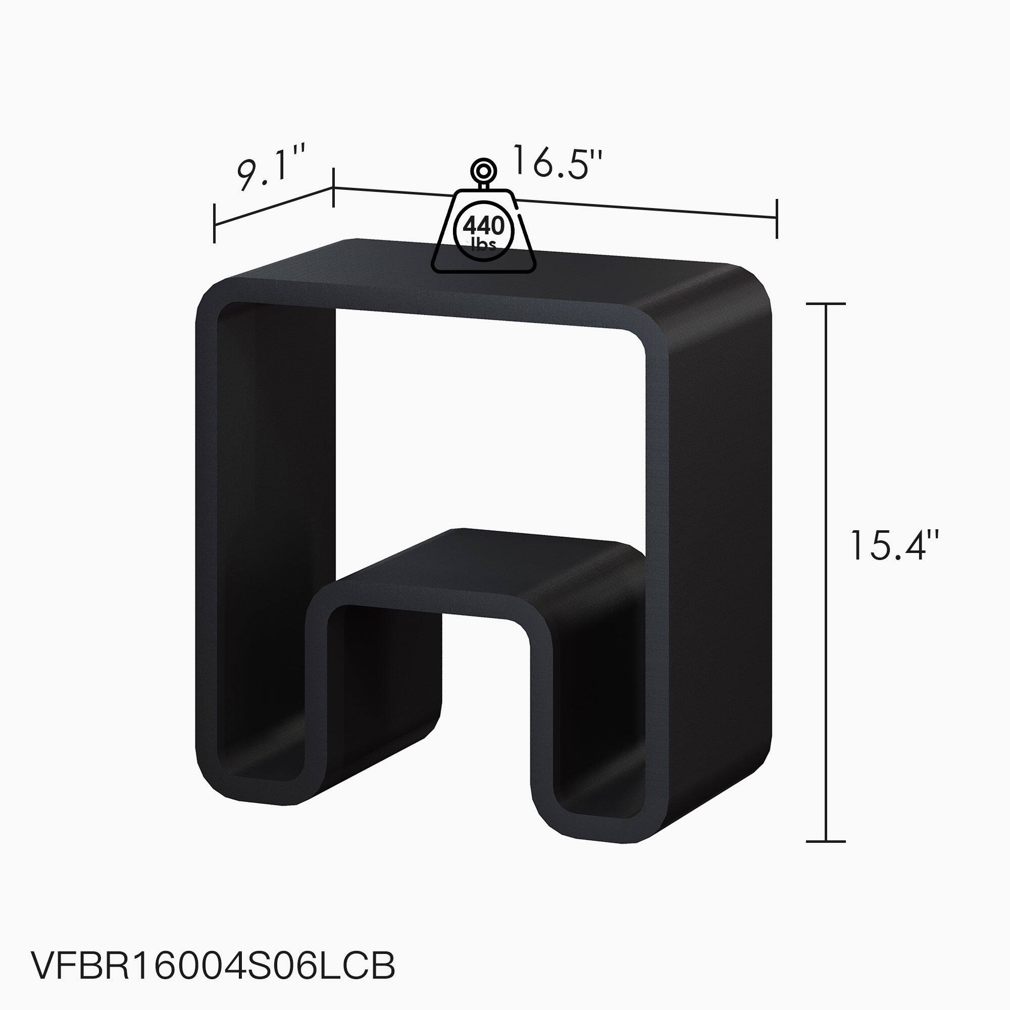 9.1", 16.5", 440 lbs, 15.4", VFBR16004S06LCB