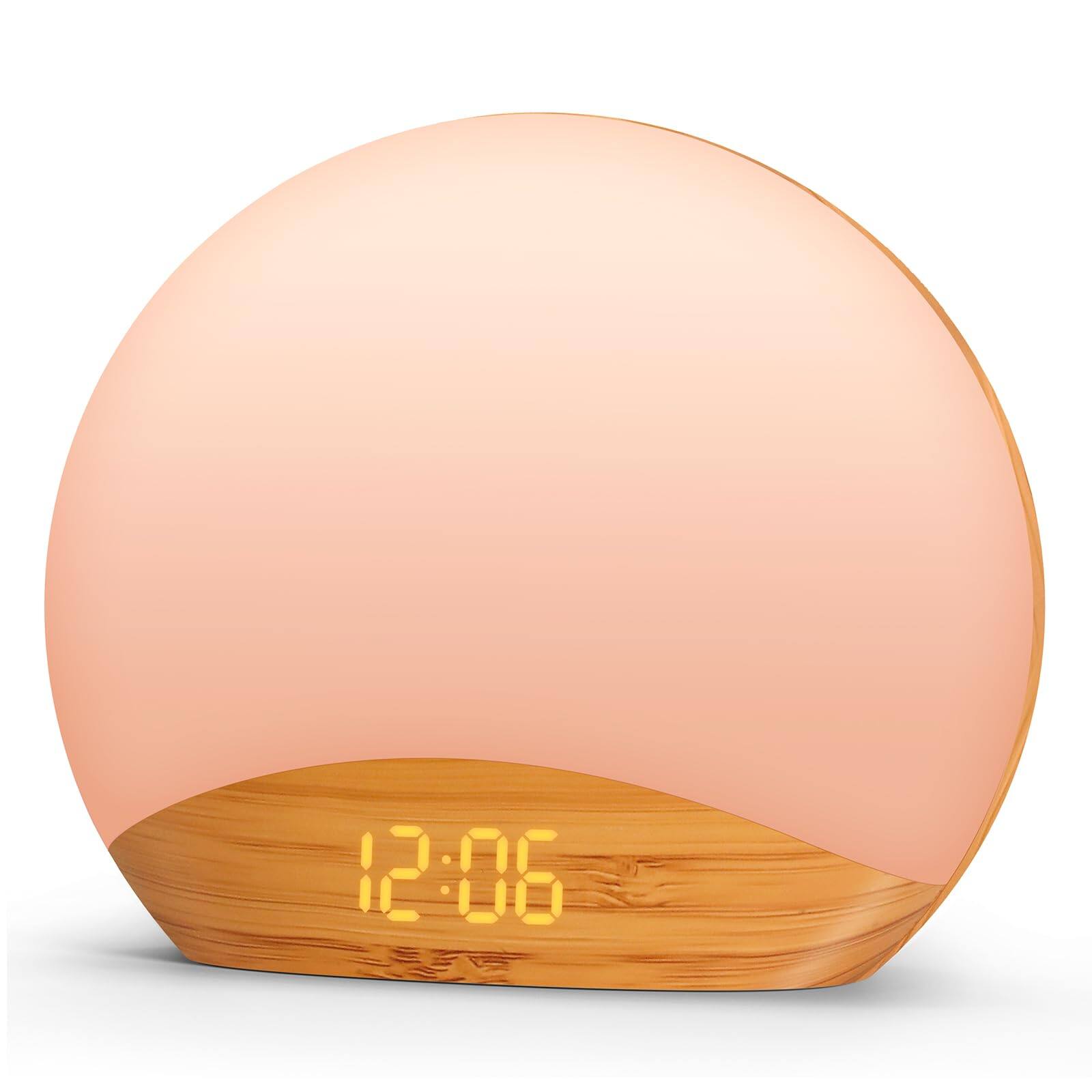 Front. GlowWise - 3-in-1 Sunrise Alarm Clock, Sound Machine & Nightlight | 26 Sleep Sounds, White Noise, Wake-Up Light for Kids & Adults - yellow.