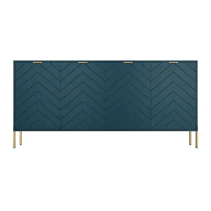 Front. Boyel Living - 4-Door Green 30.12 in. H x 15.75 in. W x 62.99 in. D Accent Cabinet Office Bedroom Storage Cabinet with Shelves - Green.