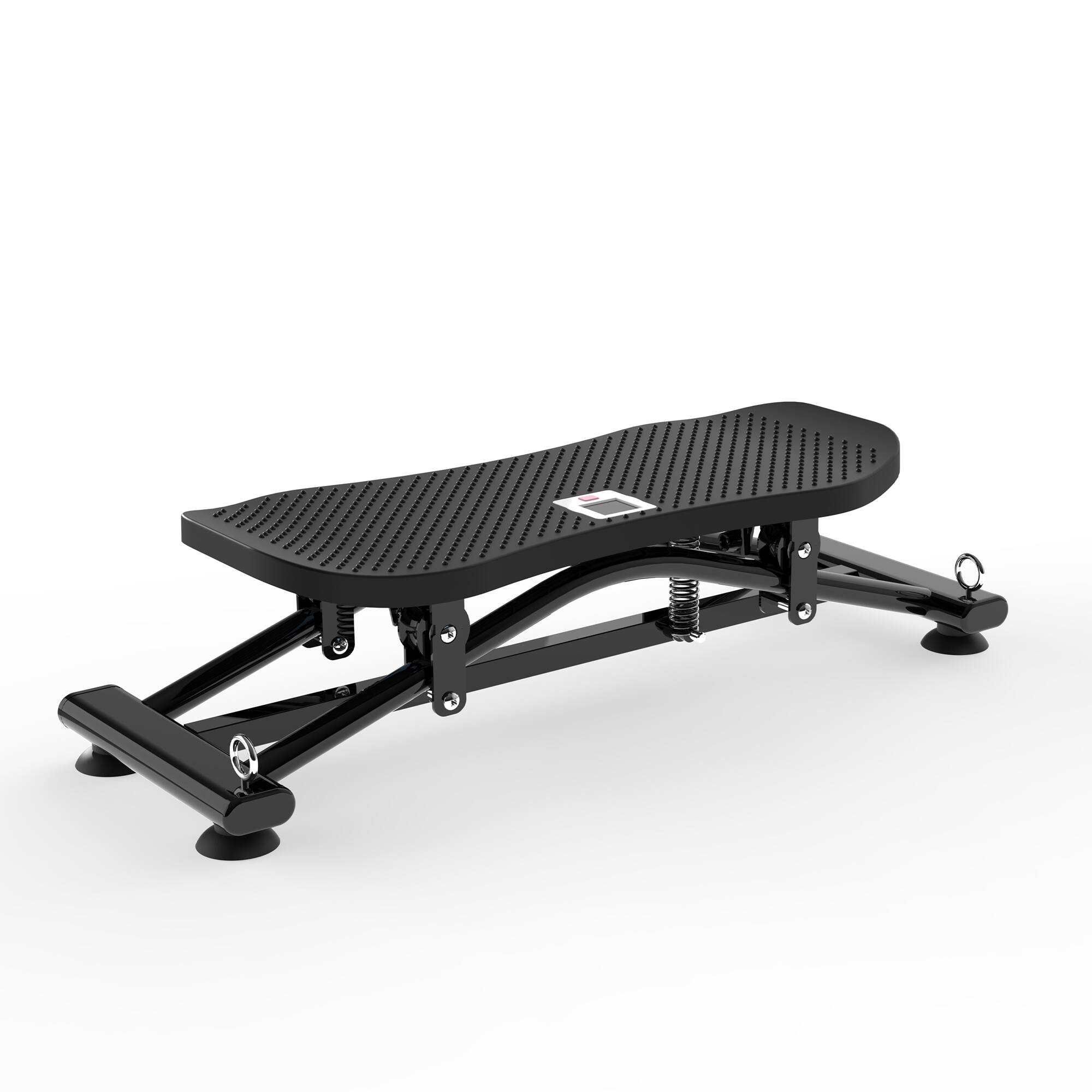 Angle. Anysun - Sliding Ski Simulator with Resistance Bands - Indoor Full-Body Cardio Machine, Non-Slip Base for Home Core & Leg Workout - Black.