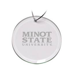 Jardine - Minot State Beavers Primary Logo 3'' Round Glass Ornament - Multicolor