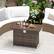 Alt View 3. Costway - Costway 44.5" Propane Fire Pit Table with Metal Slatted Tabletop & Stainless Steel Burner - Brown.