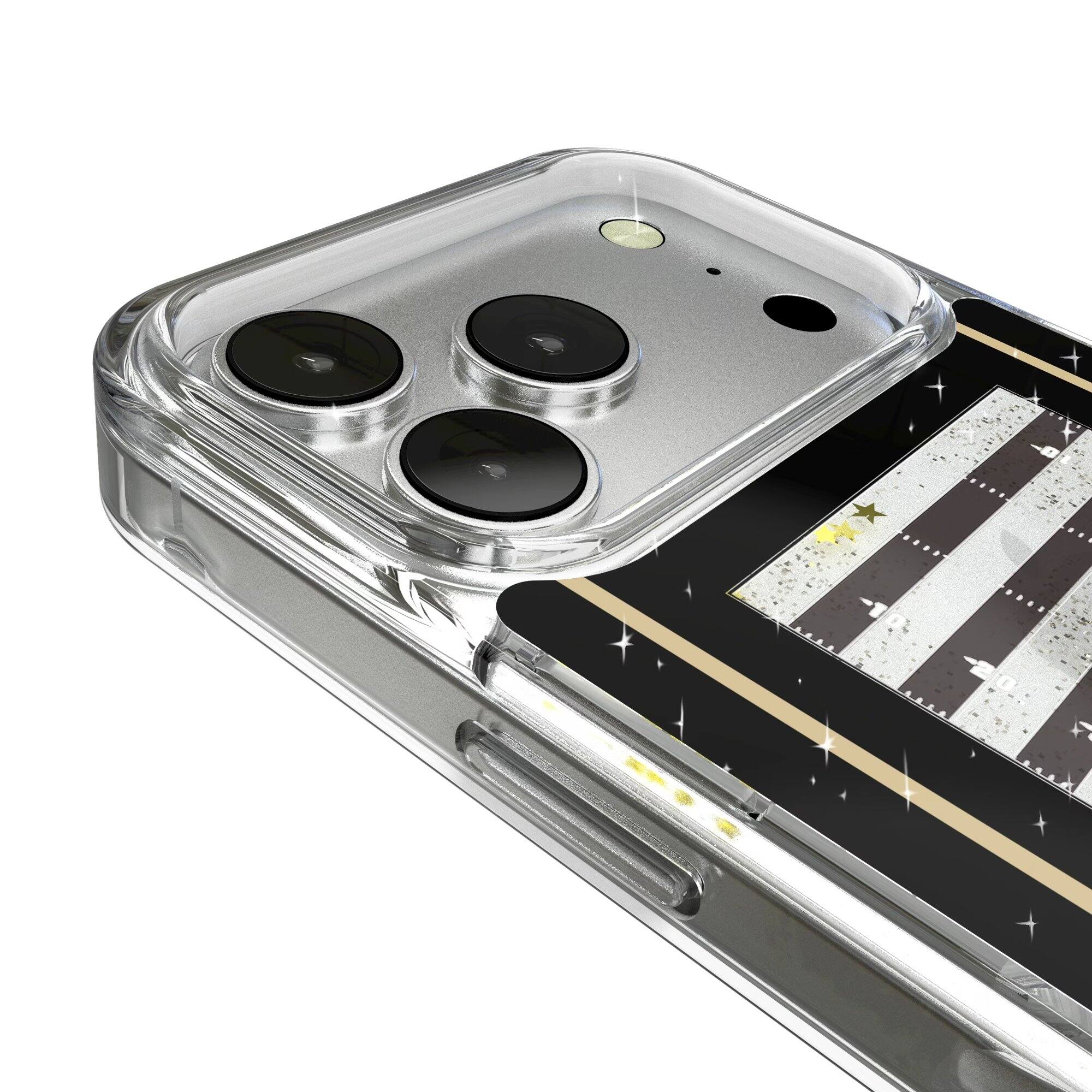 Alt View 2. Keyscaper - New Orleans Saints iPhone Field Design Glitter Case - 16 Pro - Multicolor.