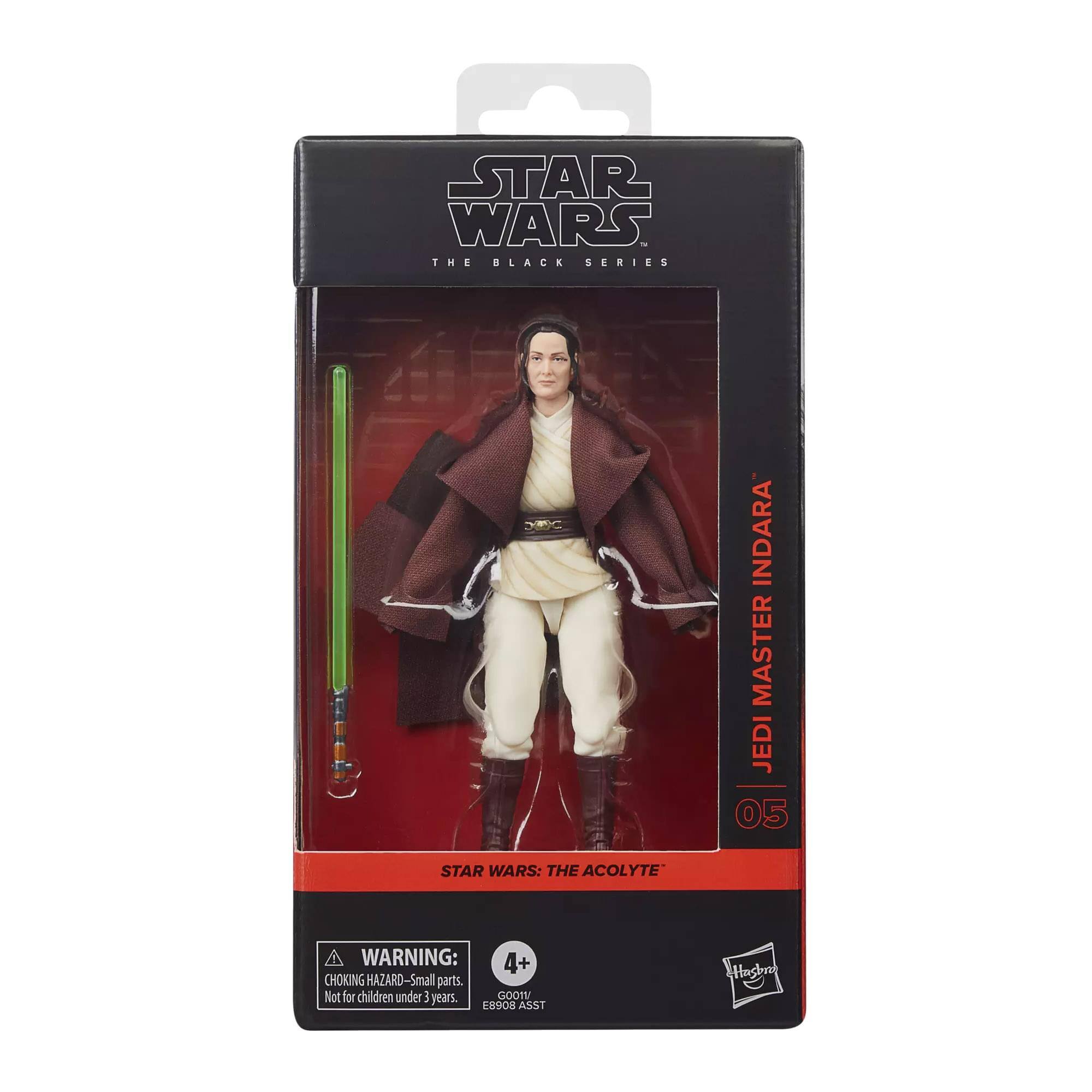 STAR WARS THE BLACK SERIES  
JEDI MASTER INDARA 05  
STAR WARS: THE ACOLYTE  

WARNING: 4+ CHOKING HAZARD - Small parts. Not for children under 3 years.  
GOTV LR9OB ASST  
E8508 ASS'T