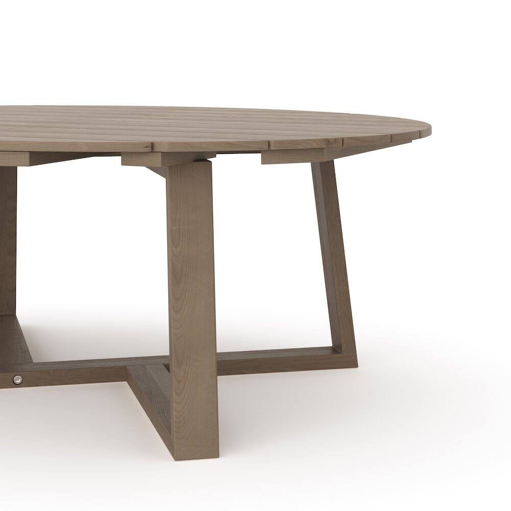 Alt View 2. New Classic Furniture - Carezza Wood Patio Coffee Table, Natural - Brown.