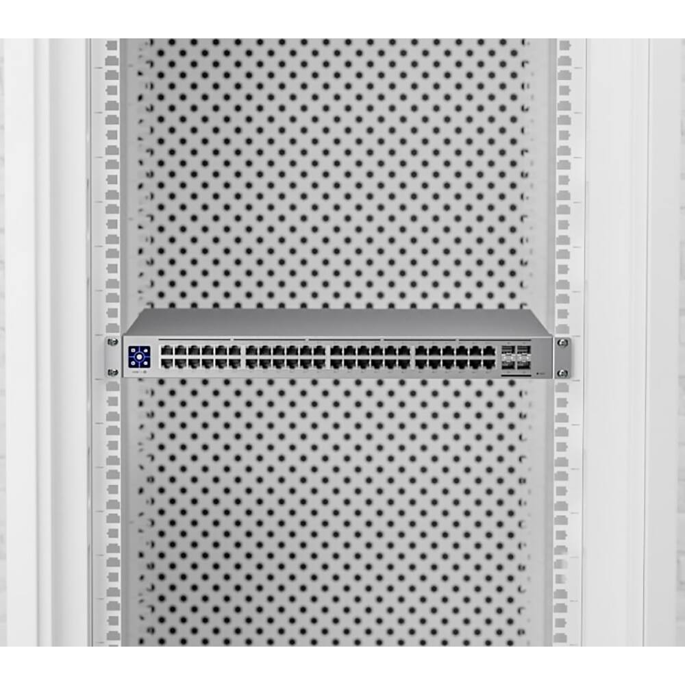 Alt View 4. Ubiquiti - Pro 48-Port Gigabit Managed PoE Network Switch USW-PRO-48-POE - Gray.