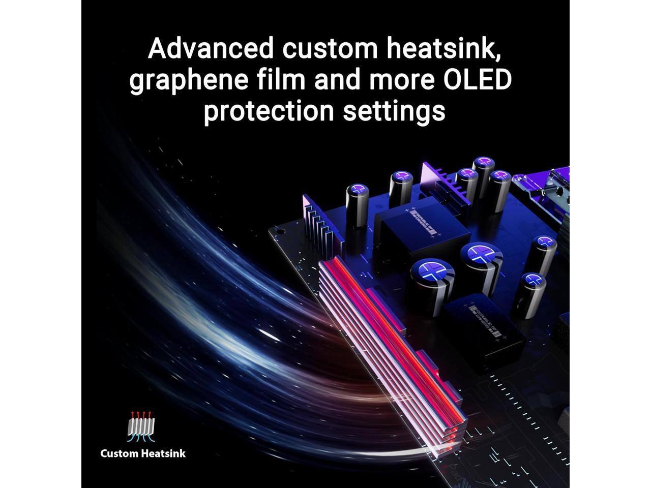 Advanced custom heatsink, graphene film and more OLED protection settings

Custom Heatsink