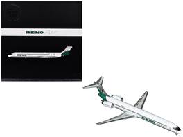GeminiJets - McDonnell Douglas MD-90 Commercial Aircraft Reno Air (N905RA) Tail Gemini 200 Series 1/200 & Airplane - White with Green