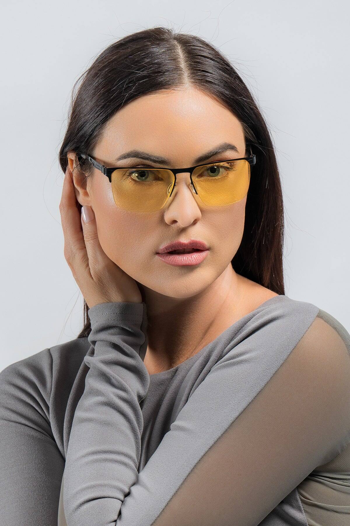 Alt View 2. GUNNAR - GUNNAR Gaming Glasses  -  Echo, Onyx, Amber Lens - Blue Light Blocking, Relieve Dry Eye, Anti Glare - Onyx.