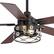 Alt View 9. Breezary - 52-Inch Indoor Ceiling Fan with Light Kit, 5 Plywood Dual-Finish Blades, DC Motor, 5/10'' Downrods, Remote, Glass Shade - Black and Dark Walnut.