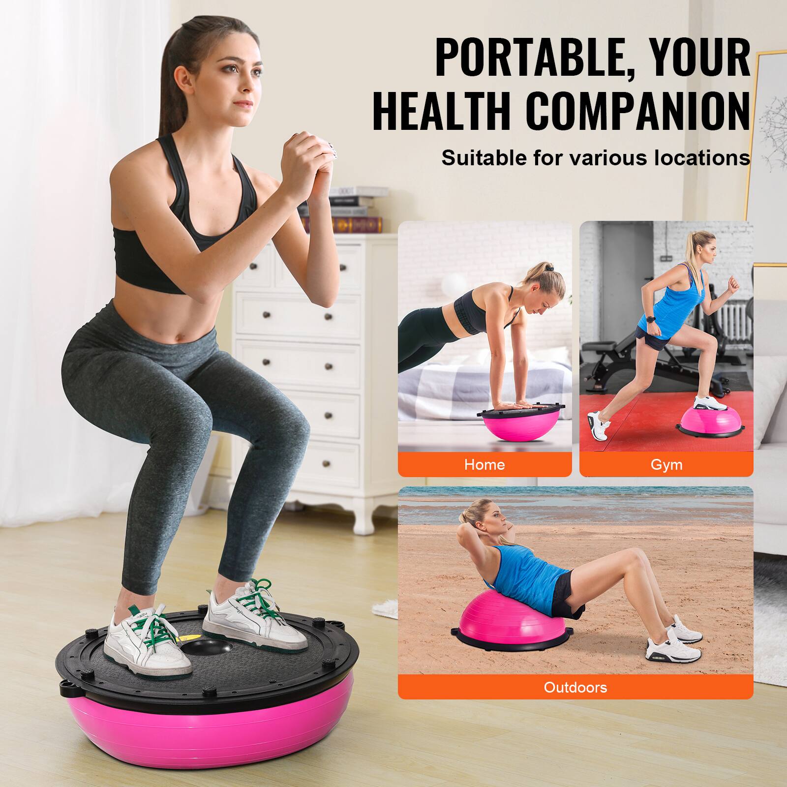 PORTABLE, YOUR HEALTH COMPANION Suitable for various locations Home Gym Outdoors