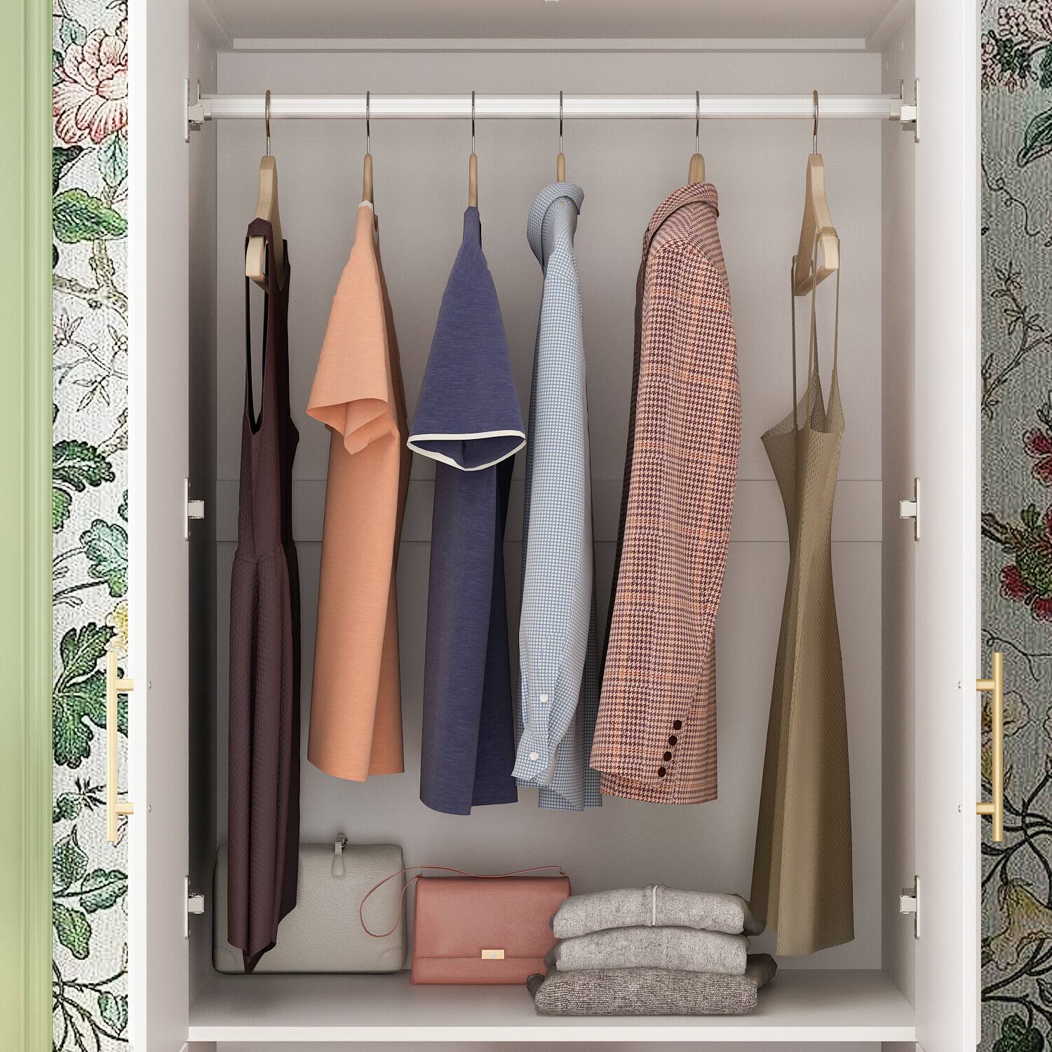 Alt View 1. FUFU & GAGA - FUFU&GAGA Modern Minimalist Wardrobe - Organize in Style - White.