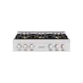 ZLINE - 36 in. Wide 6 Burner Classic Gas with DuoPro Cooktop (PCRTS-36) - Satin Stainless Steel
