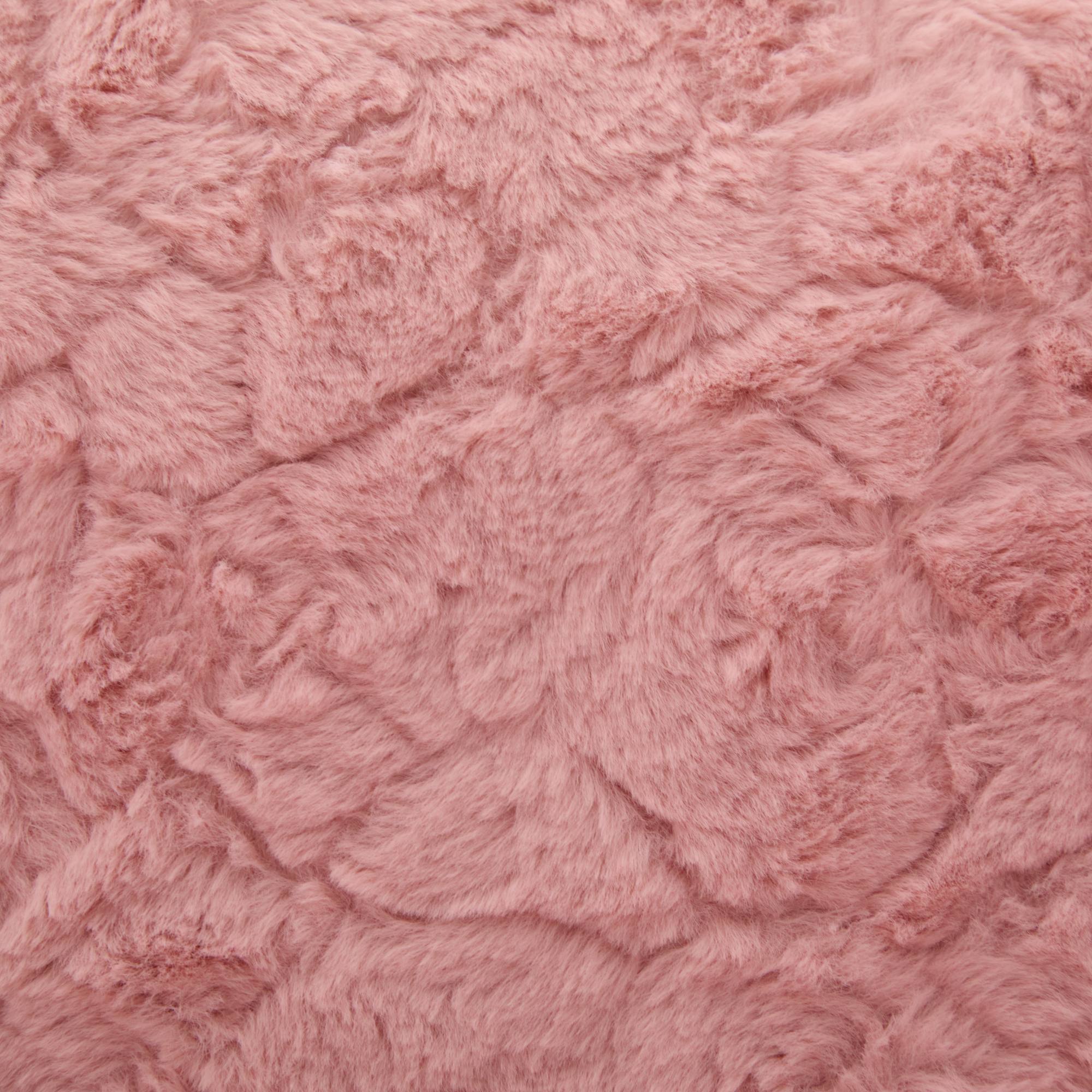 Alt View 7. GOODSILO - Extra Wide Plush Faux Fur Office Chair with Adjustable Height and 360-Degree Swivel for Home Workspace - Pink.