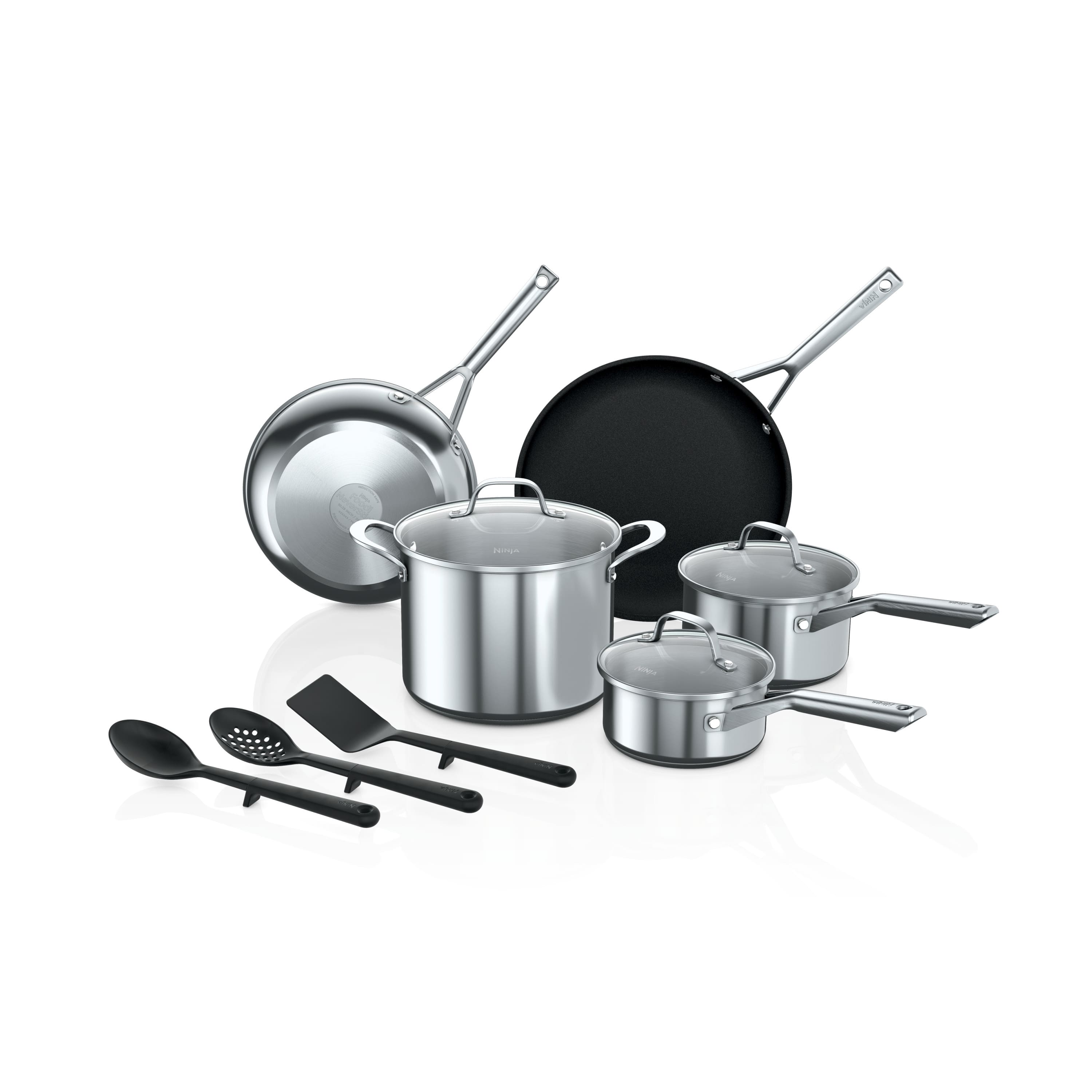 Ninja - 11-Piece Cookware Set - Stainless Steel