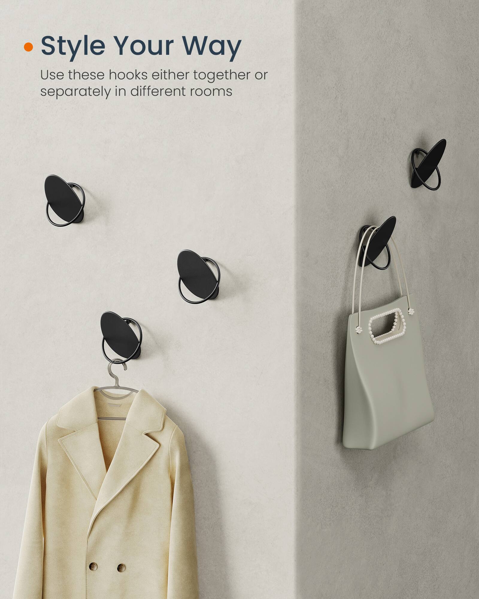 Style Your Way  
Use these hooks either together or separately in different rooms