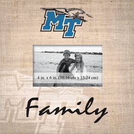 Fan Creations - MTSU Blue Raiders 10'' x 10'' Burlap Pattern Frame - Multicolor