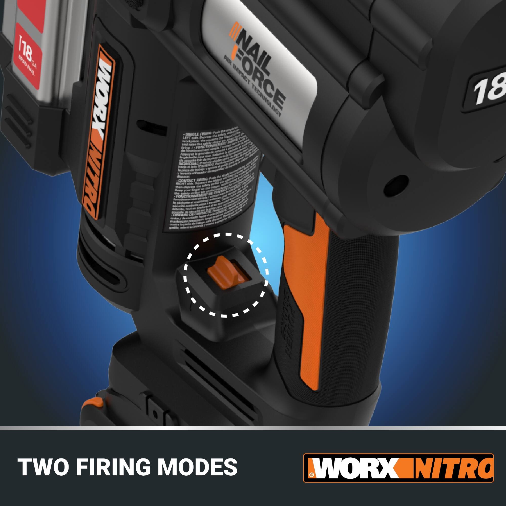 Two Firing Modes Workx Nitro Nail Gun