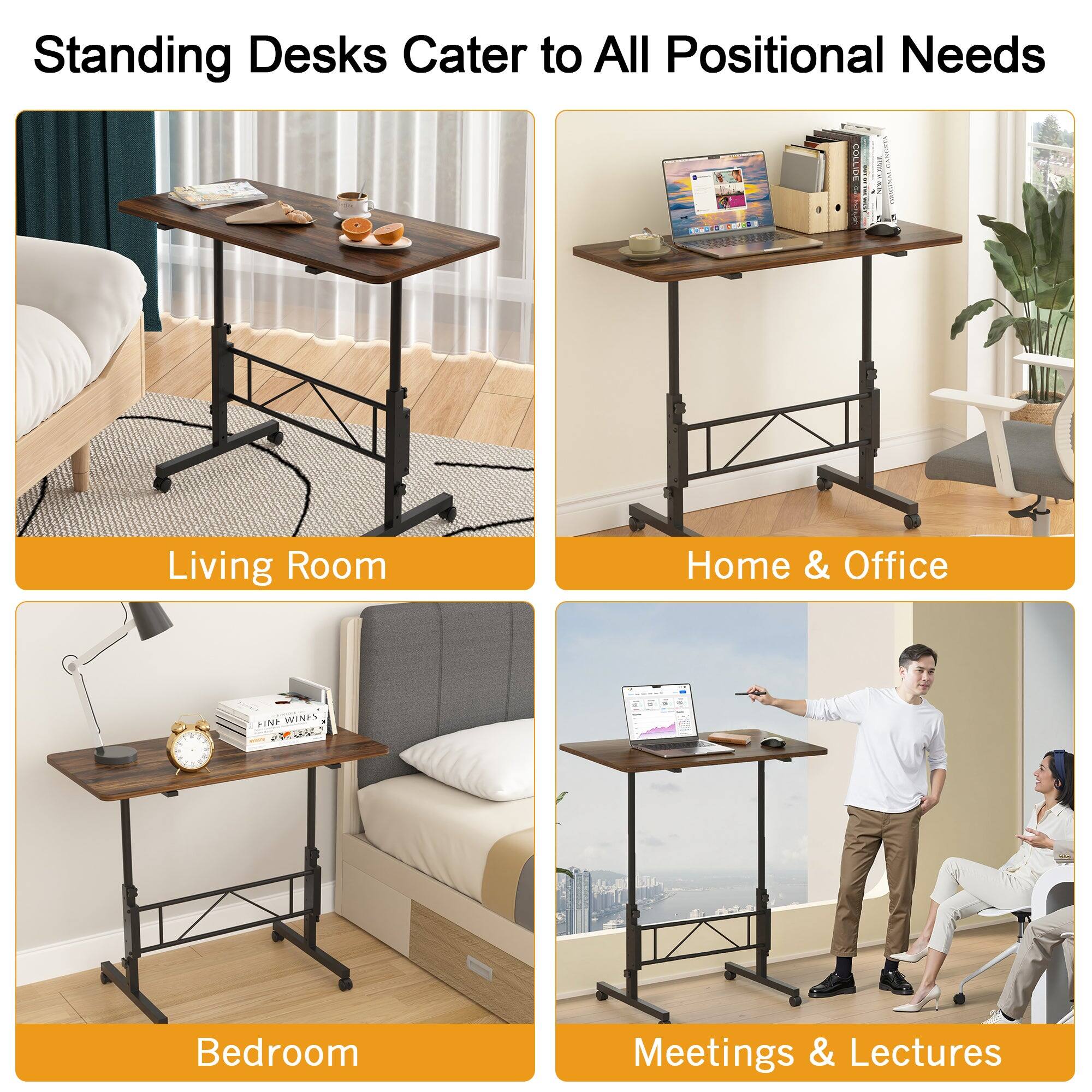 Standing Desks Cater to All Positional Needs

Living Room

Home & Office

Bedroom

Meetings & Lectures