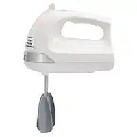 Hamilton Beach - 6 Speed Hand Mixer with Easy Clean Beaters and Snap-On Case - White - Front_Zoom