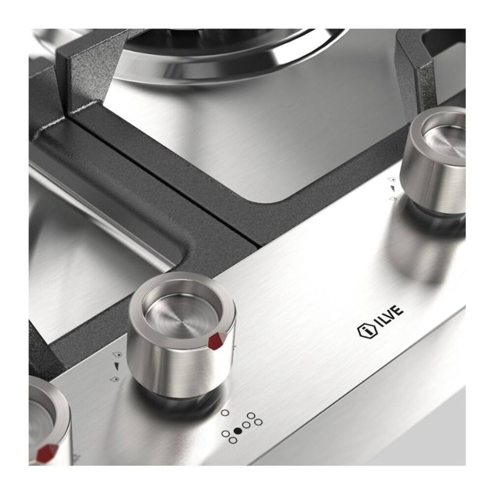 Alt View 5. ILVE - ILVE Panoramagic Series 48 in. Gas Cooktop with 6 Sealed Burners + Griddle (Liquid Propane, Stainless Steel Trim) - Stainless Steel.