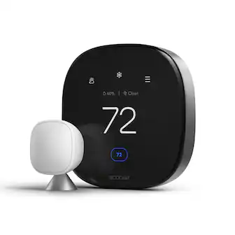 ecobee - Premium Smart Programmable Touch-Screen Thermostat with Siri, Alexa, Apple HomeKit and Google Assistant - Black