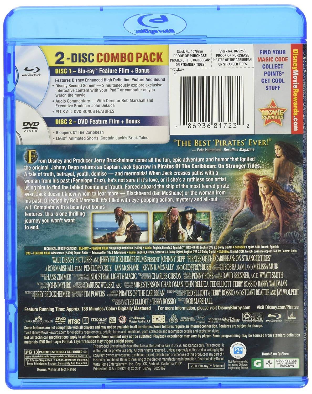 Alt View 1. Pirates of the Caribbean: On Stranger Tides   - BLU-RAY.
