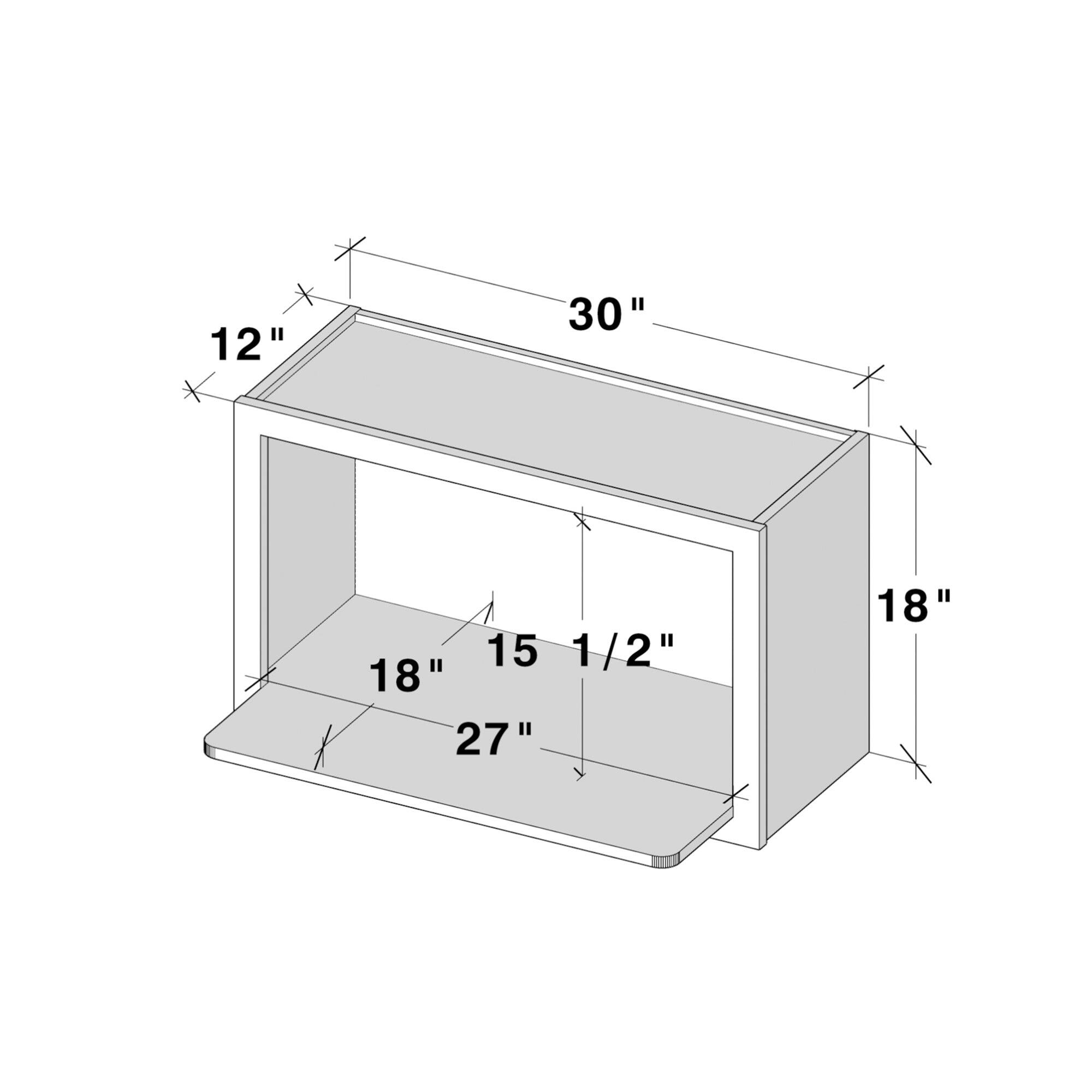 12" 30" 15 1/2" 18" 27" 18"