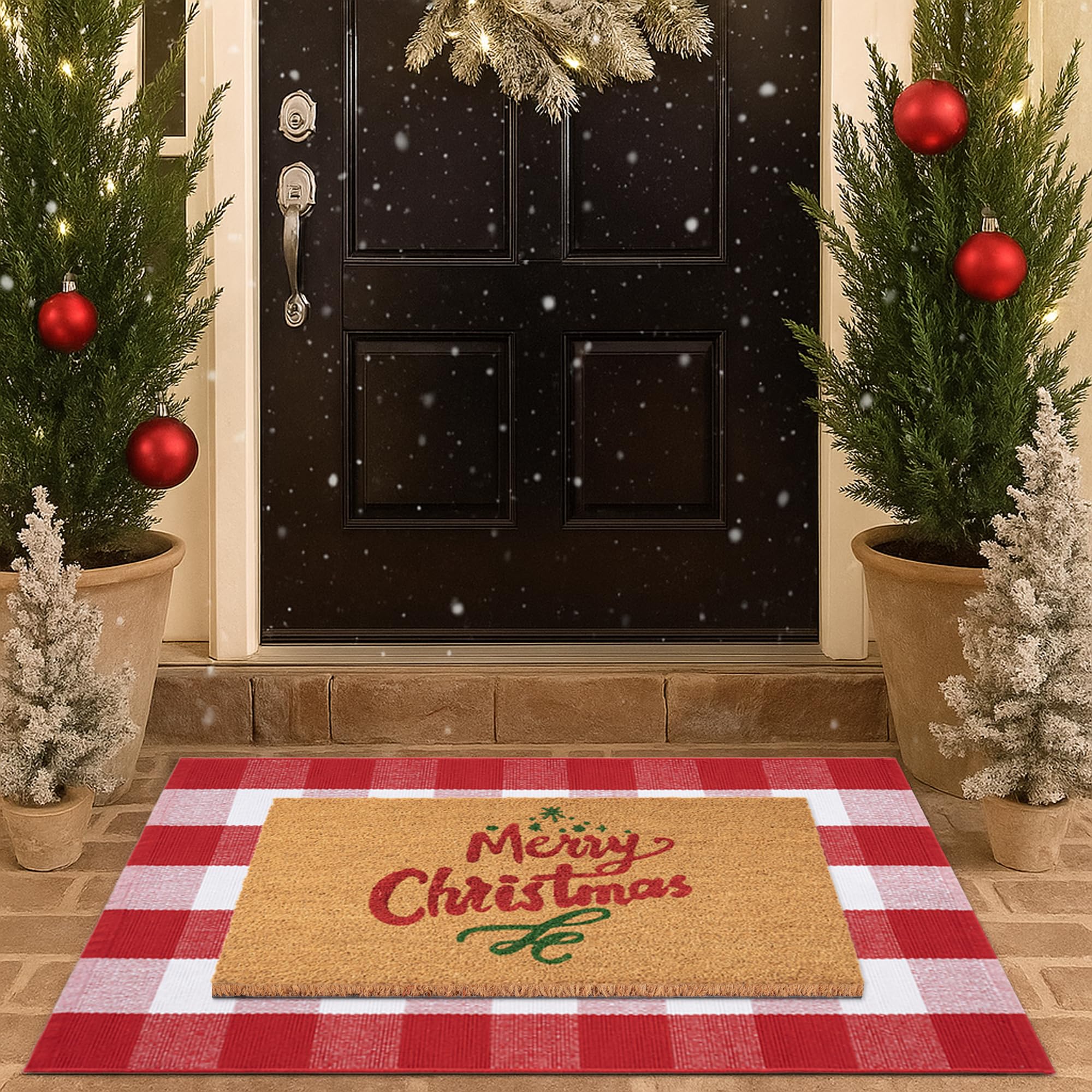 Red and White Plaid 2'4" x 3'7" (Rectangular)