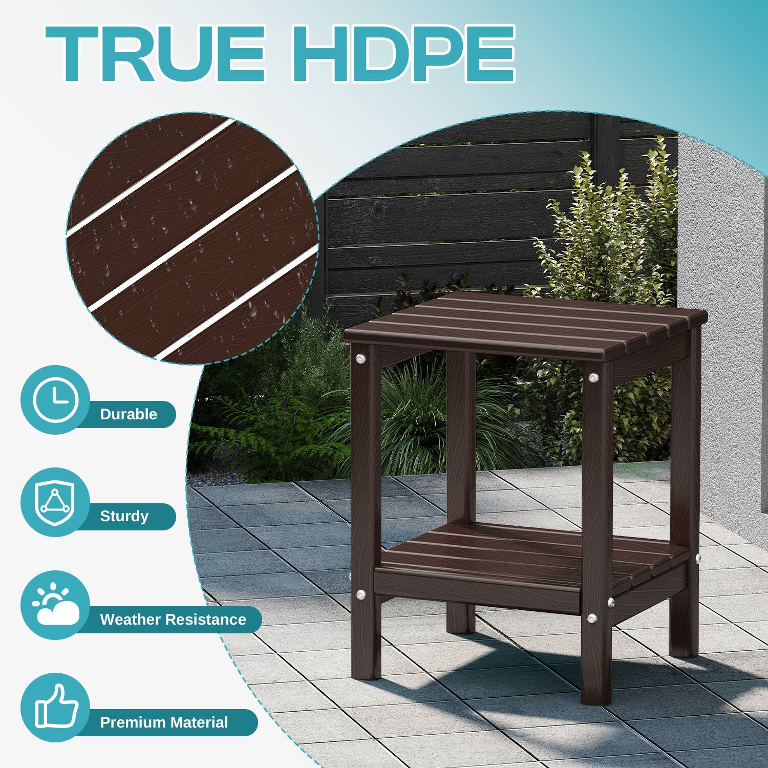 TRUE HDPE

- Durable
- Sturdy
- Weather Resistance
- Premium Material