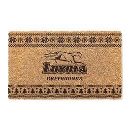 Jardine - Loyola Greyhounds 18" x 30" Holiday Coir Doormat - Brown