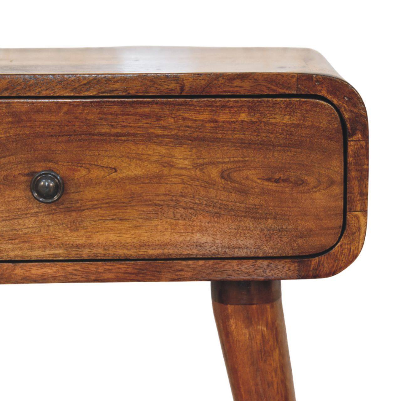 Back. Artisan Furniture - Artisan Furniture Solid Wood Avora Chestnut Nightstand with 1 drawer, Brown - Chestnut.
