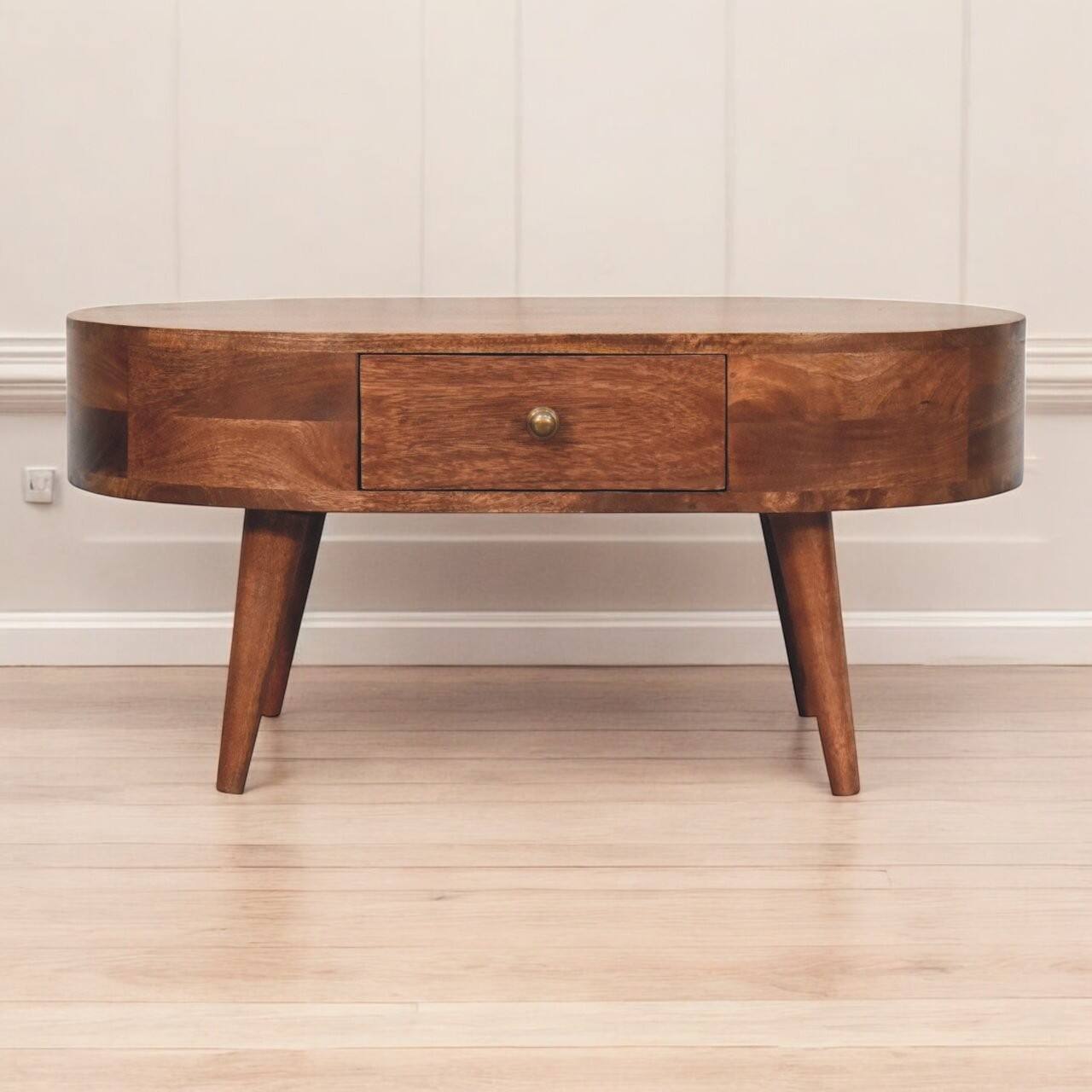 Alt View 9. Artisan Furniture - Artisan Furniture Solid Wood Honey Caramel Coffee Table, 2 Drawers, Light Brown - Brown.