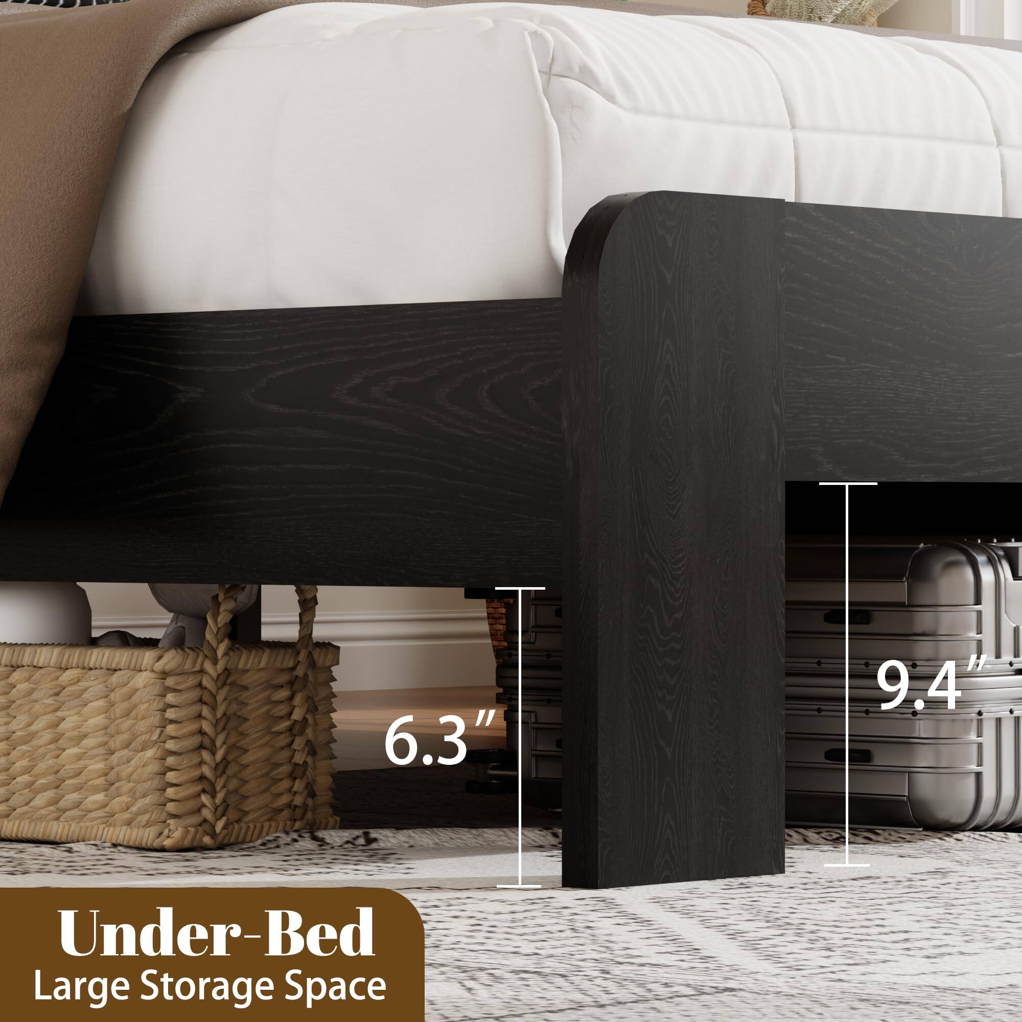 6.3"  
9.4"  

Under-Bed  
Large Storage Space