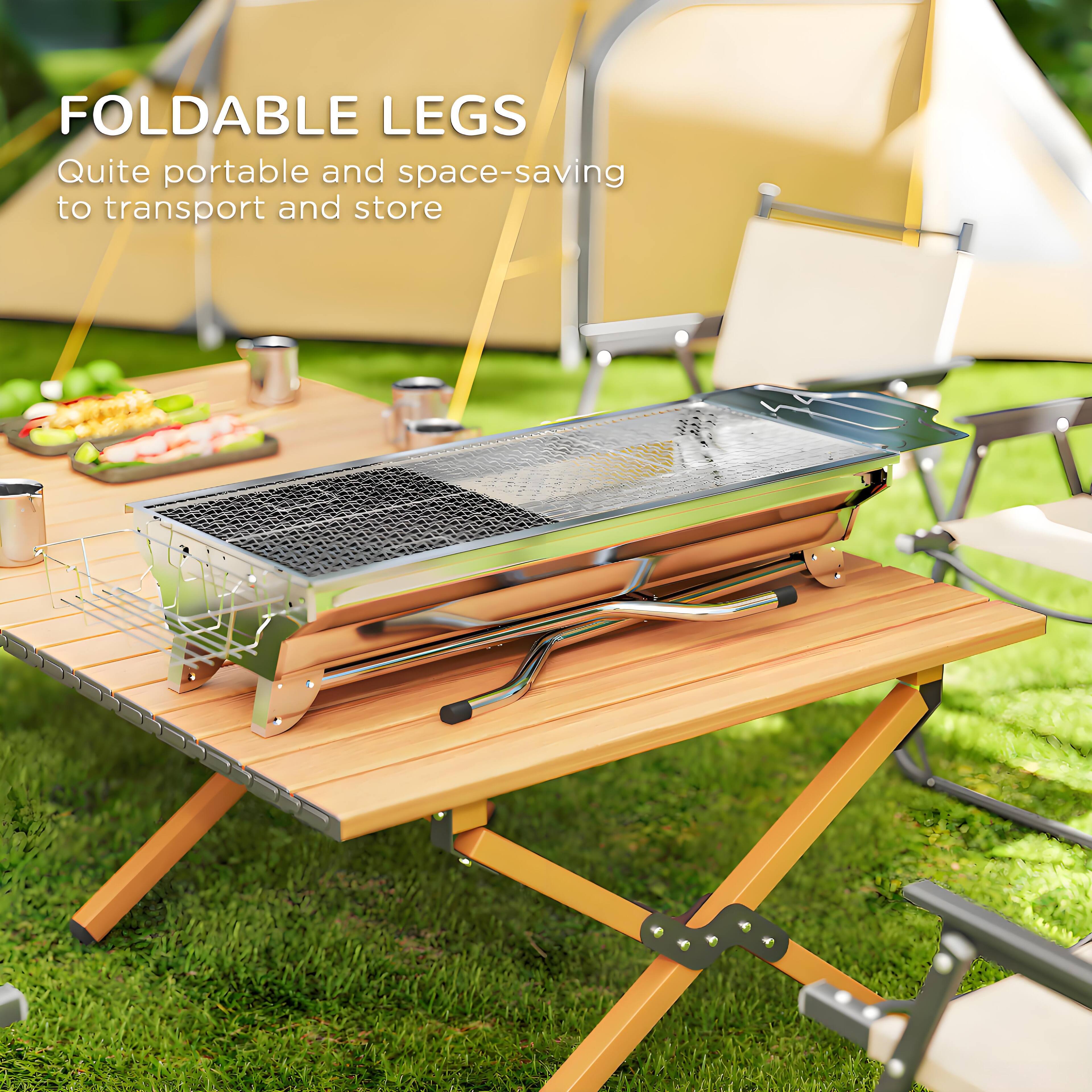 FOLDABLE LEGS  
Quite portable and space-saving to transport and store