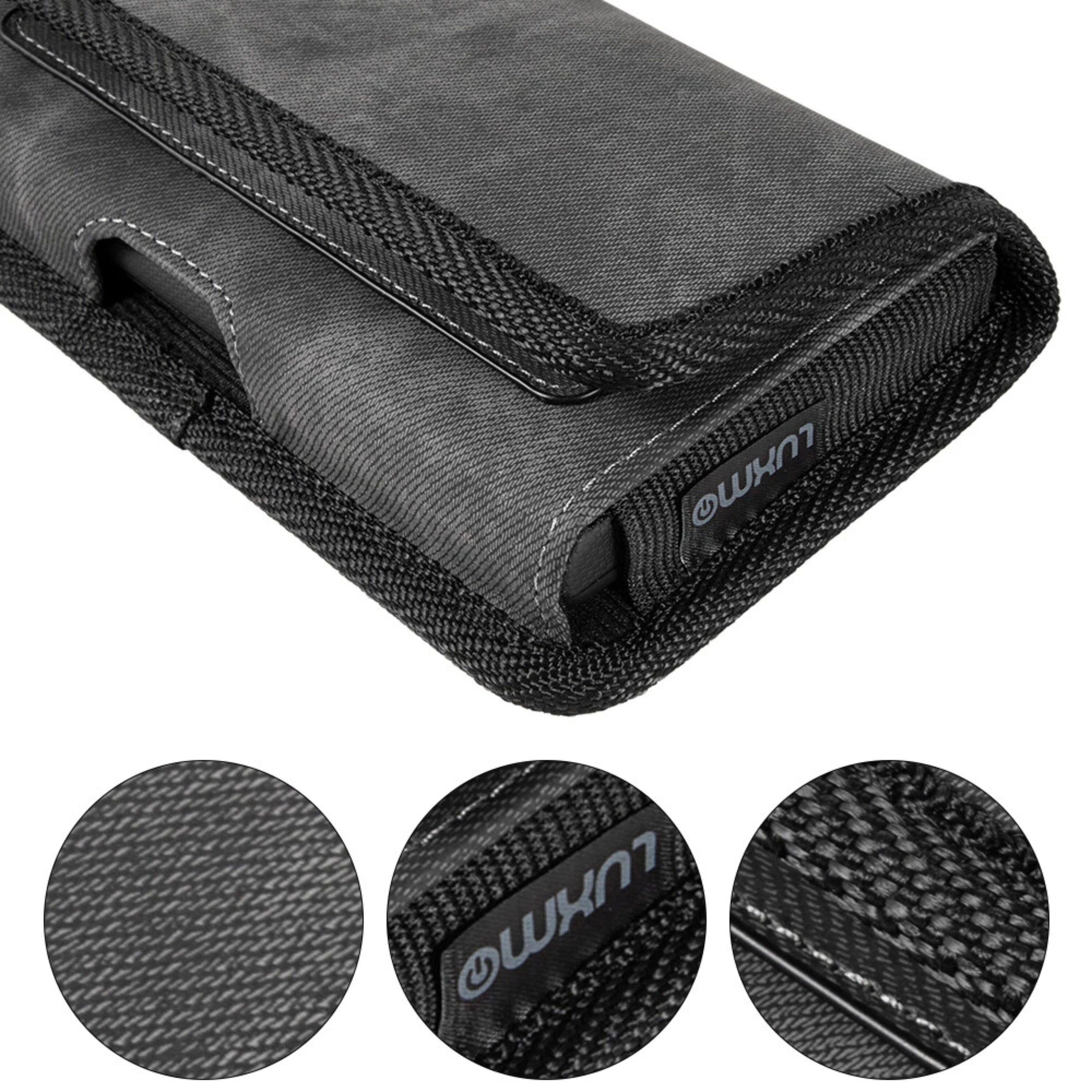 Alt View 1. Kitcheniva - Phone Denim Belt Clip Pouch Case Holster - Dark Denim.