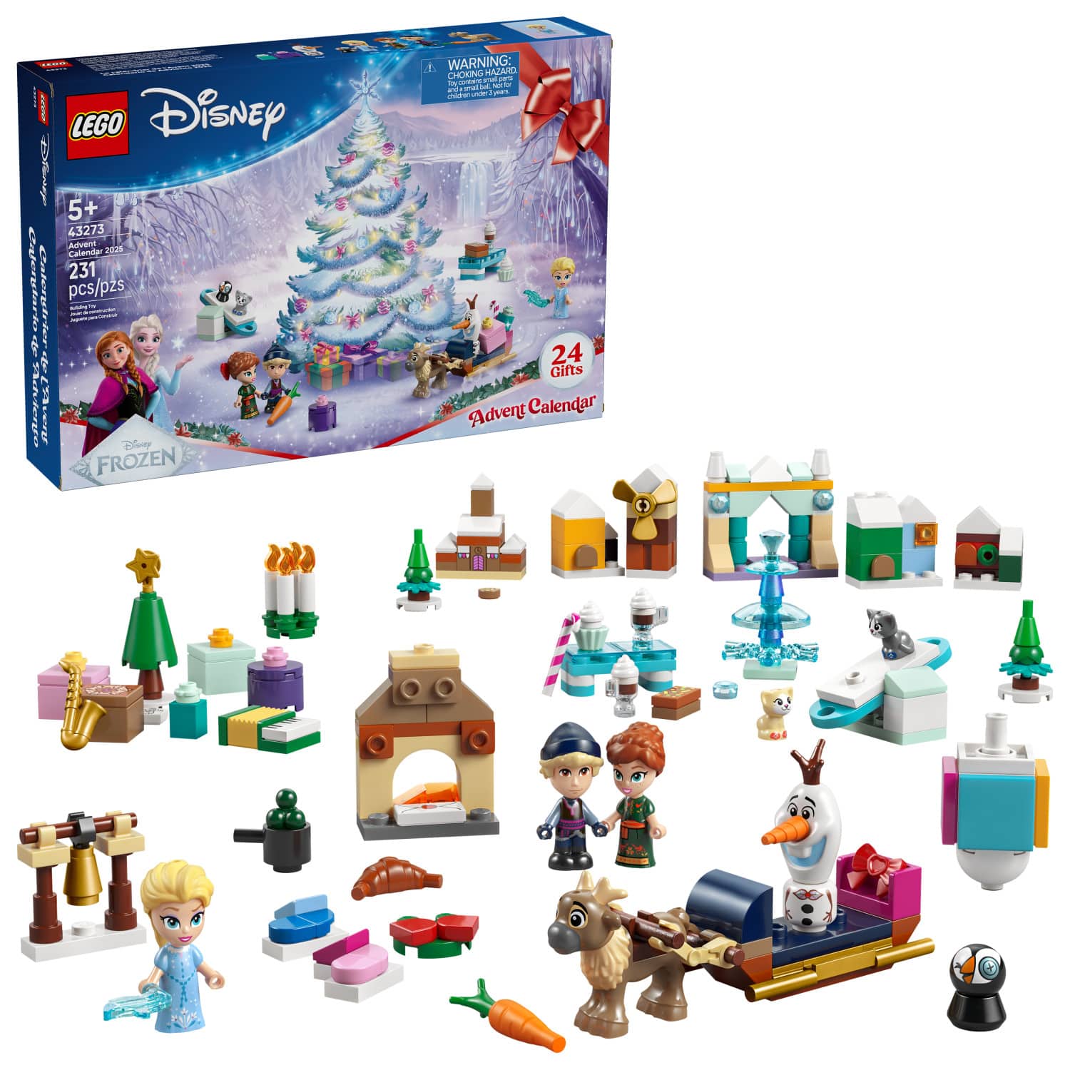LEGO Disney
FROZEN
Advent Calendar
43273
24 Gifts
231 pcs/pzs
5+
WARNING: CHOKING HAZARD - Small parts. Not for children under 3 years.
Advent Calendar
24 Gifts
LEGO Disney FROZEN