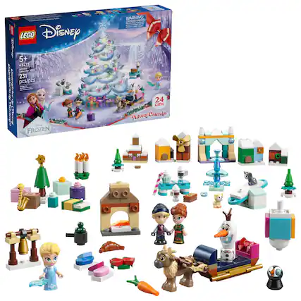 LEGO Disney
FROZEN
Advent Calendar
43273
24 Gifts
231 pcs/pzs
5+
WARNING: CHOKING HAZARD - Small parts. Not for children under 3 years.
Advent Calendar
24 Gifts
LEGO Disney FROZEN