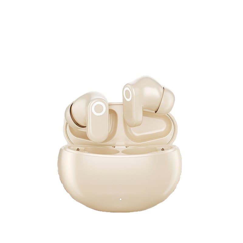 Cluzine - Beige In-Ear Wireless Earbuds Headphones, Bluetooth 5.4, ENC Noise Canceling, Comfort Fit, Long Battery